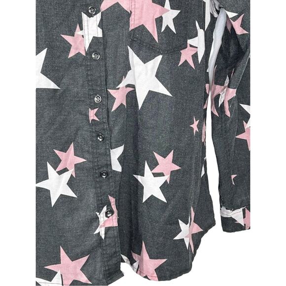 Torrid Burnout Star Button-Up Top Relaxed Fit Size 00 Women’s M/L 10 - Picture 8 of 16